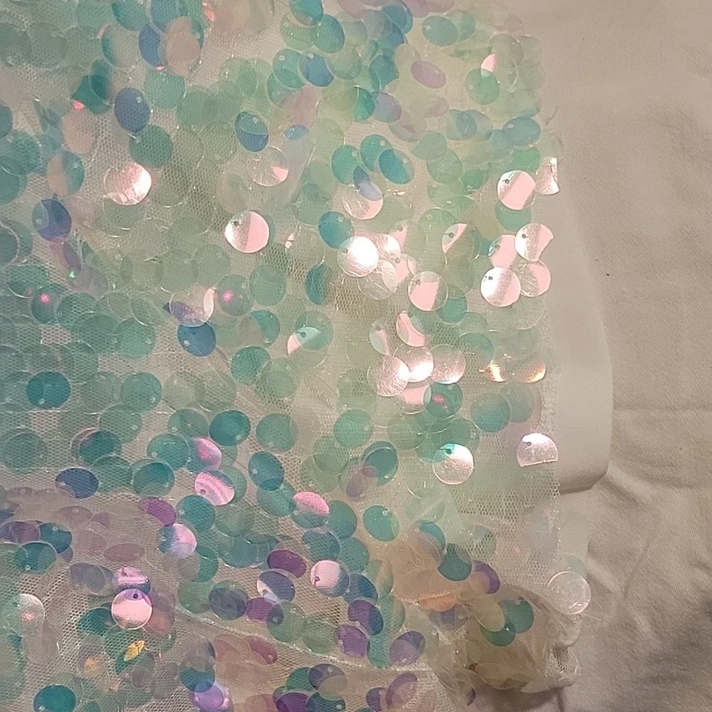 Wpmen's Torrid Top Or Mini Dress Size 3 With White Sequin Embellished - Picture 3 of 12